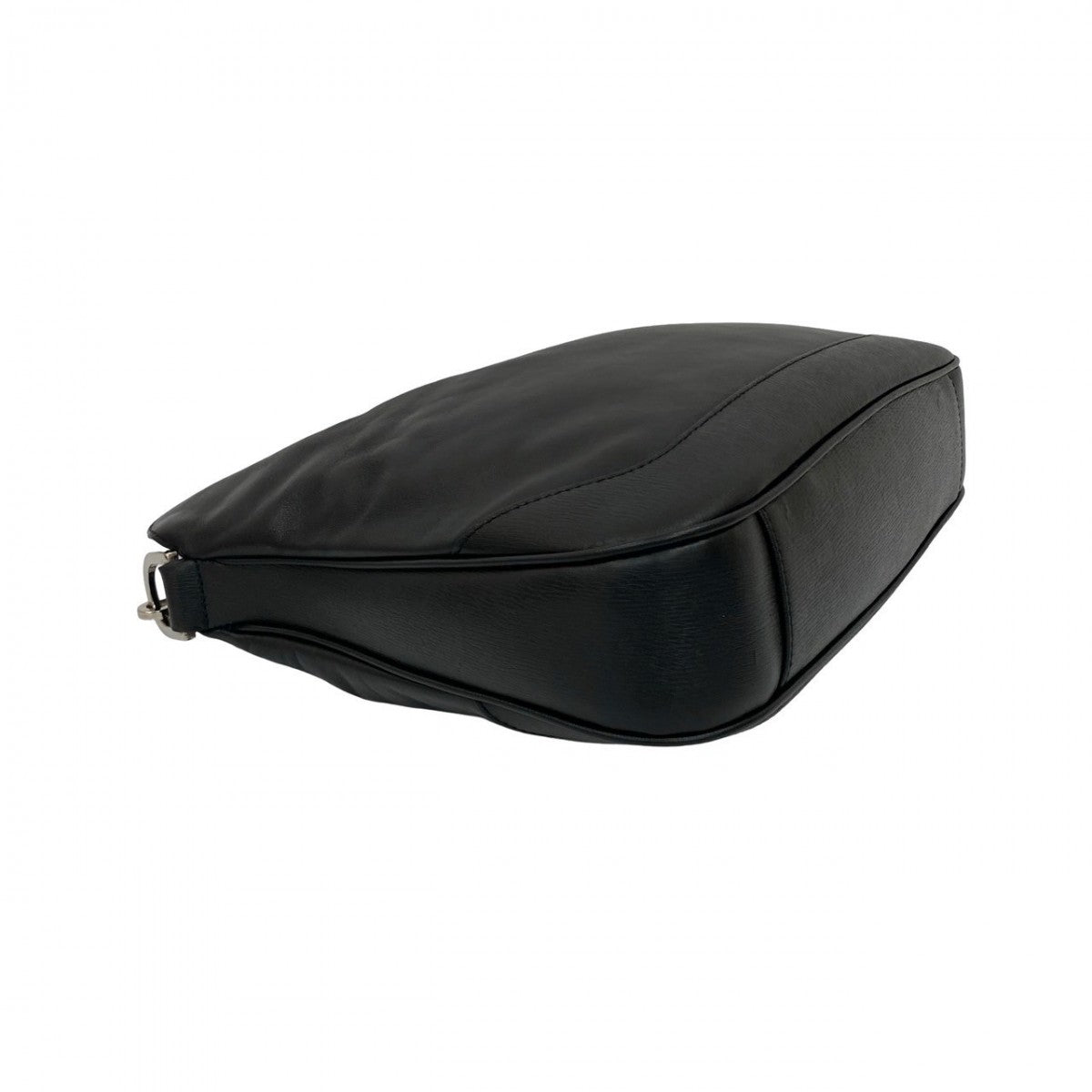 GUCCI Shoulder Bag leather black Bamboo