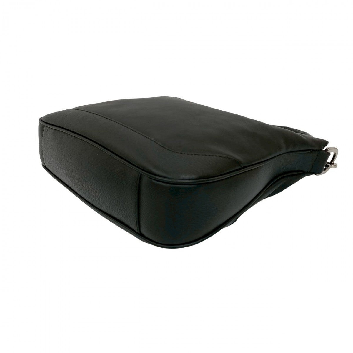 GUCCI Shoulder Bag leather black Bamboo