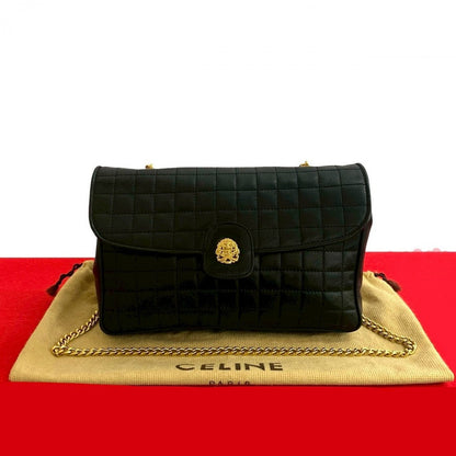 CELINE Shoulder Bag leather black