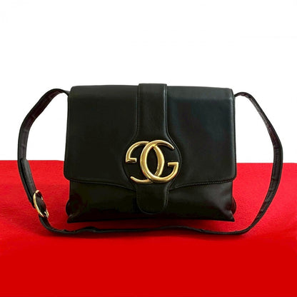 GUCCI Shoulder Bag leather black