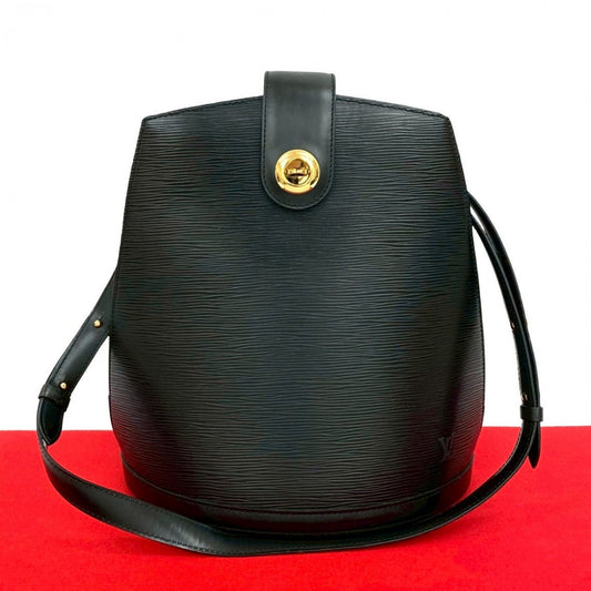 LOUIS VUITTON Shoulder Bag Epi Leather black Epi Cluny