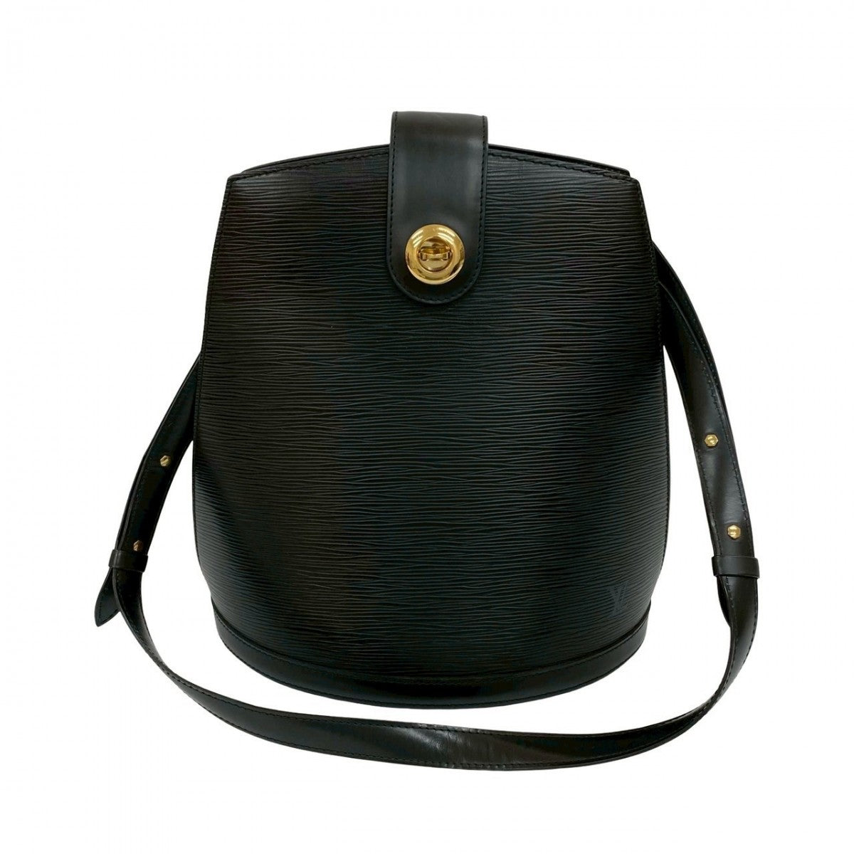 LOUIS VUITTON Shoulder Bag Epi Leather black Epi Cluny