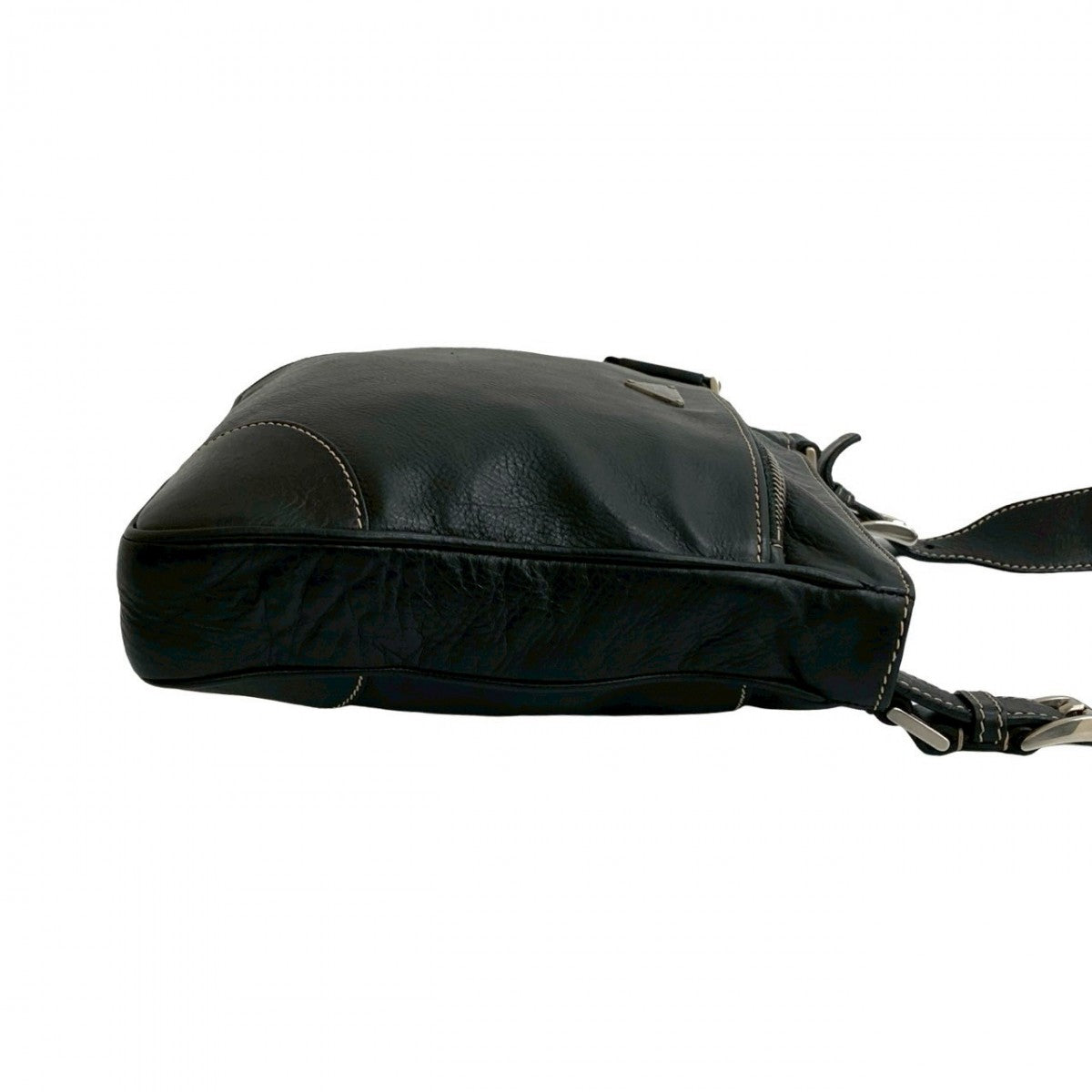 PRADA Shoulder Bag leather black