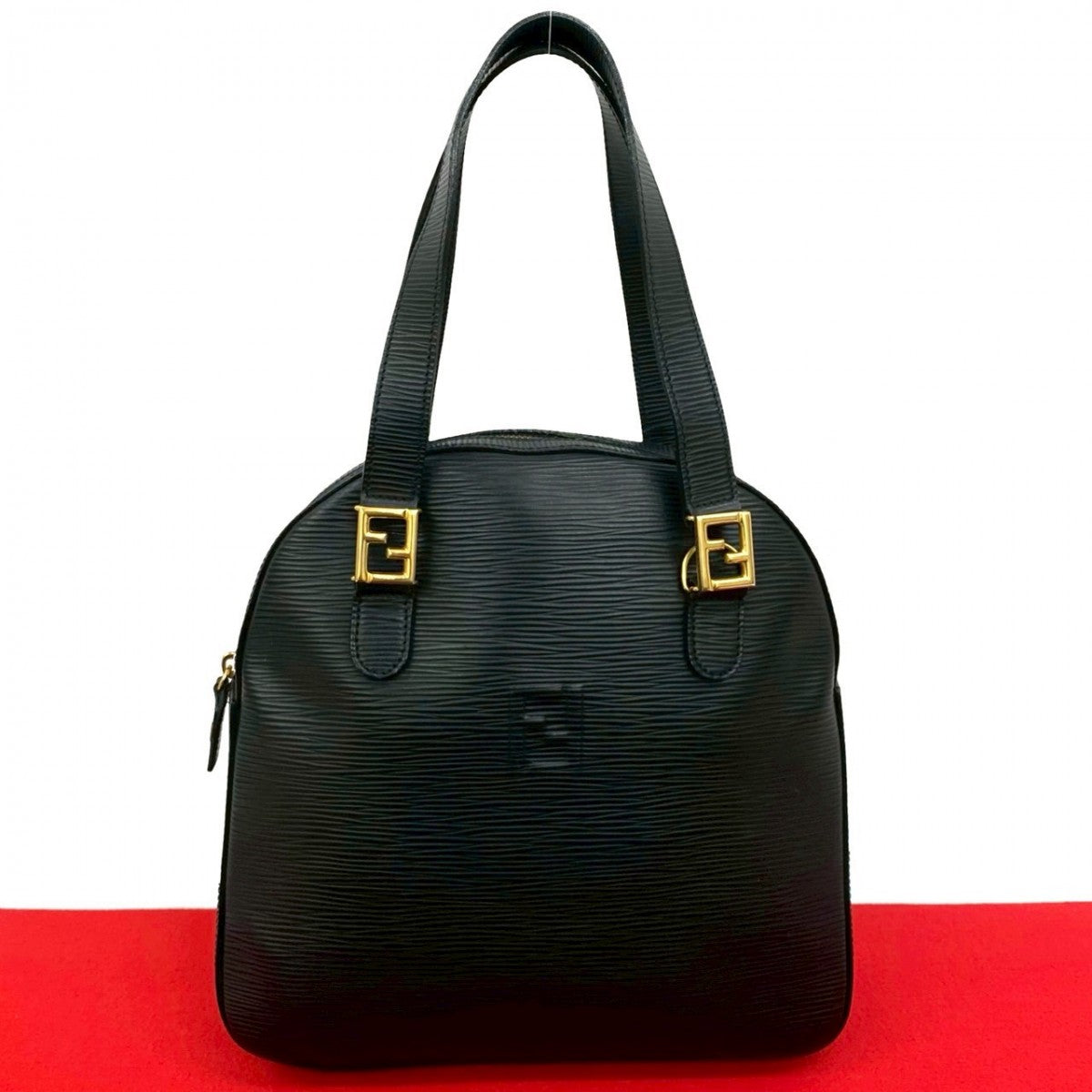 FENDI Handbag Epi Leather black