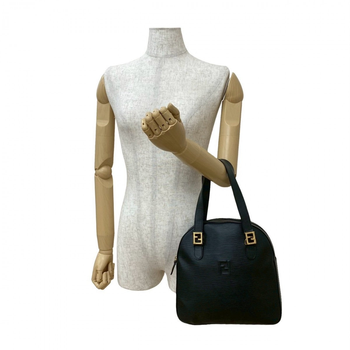FENDI Handbag Epi Leather black