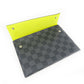 LOUIS VUITTON business bag N60255 Damier Grafitte black Alpha Triple Pouch mens(Unisex) Used Authentic