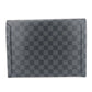 LOUIS VUITTON business bag N60255 Damier Grafitte black Alpha Triple Pouch mens(Unisex) Used Authentic