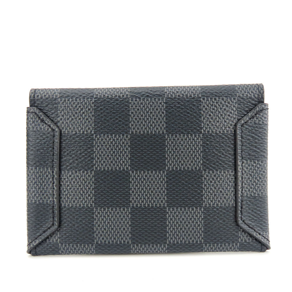 LOUIS VUITTON business bag N60255 Damier Grafitte black Alpha Triple Pouch mens(Unisex) Used Authentic