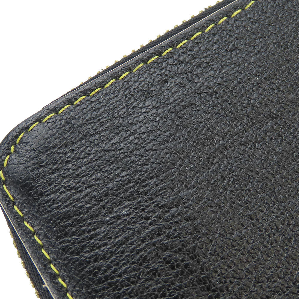LOUIS VUITTON Long Wallet Purse M93029 leather black Suhari Zippy wallet Women Used Authentic