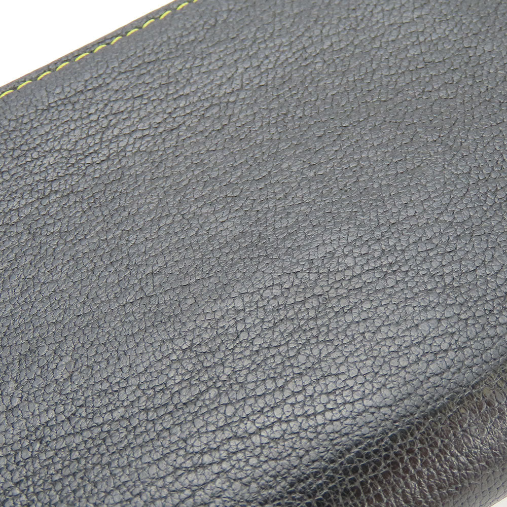 LOUIS VUITTON Long Wallet Purse M93029 leather black Suhari Zippy wallet Women Used Authentic