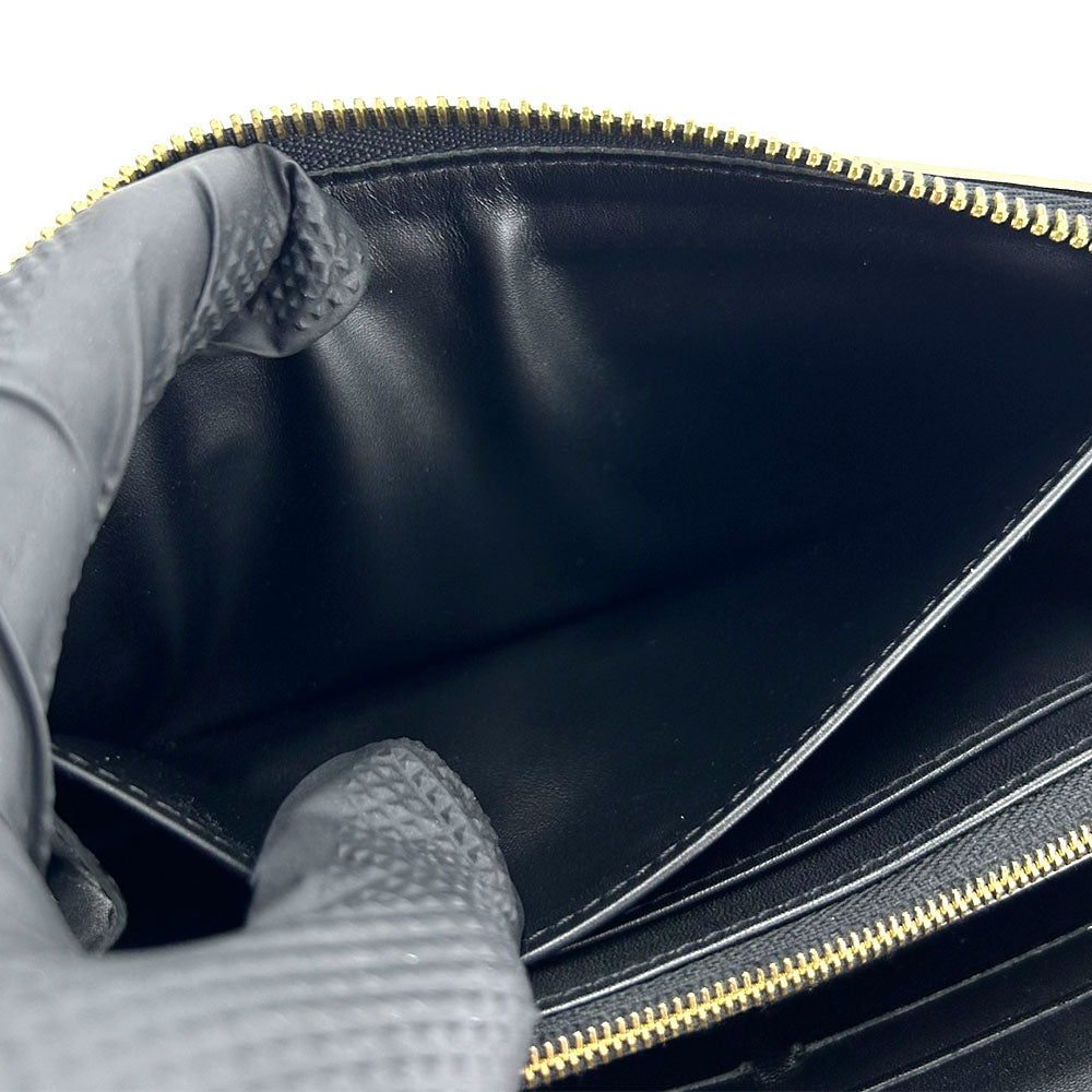 LOUIS VUITTON Long Wallet Purse M93029 leather black Suhari Zippy wallet Women Used Authentic