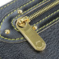 LOUIS VUITTON Long Wallet Purse M93029 leather black Suhari Zippy wallet Women Used Authentic