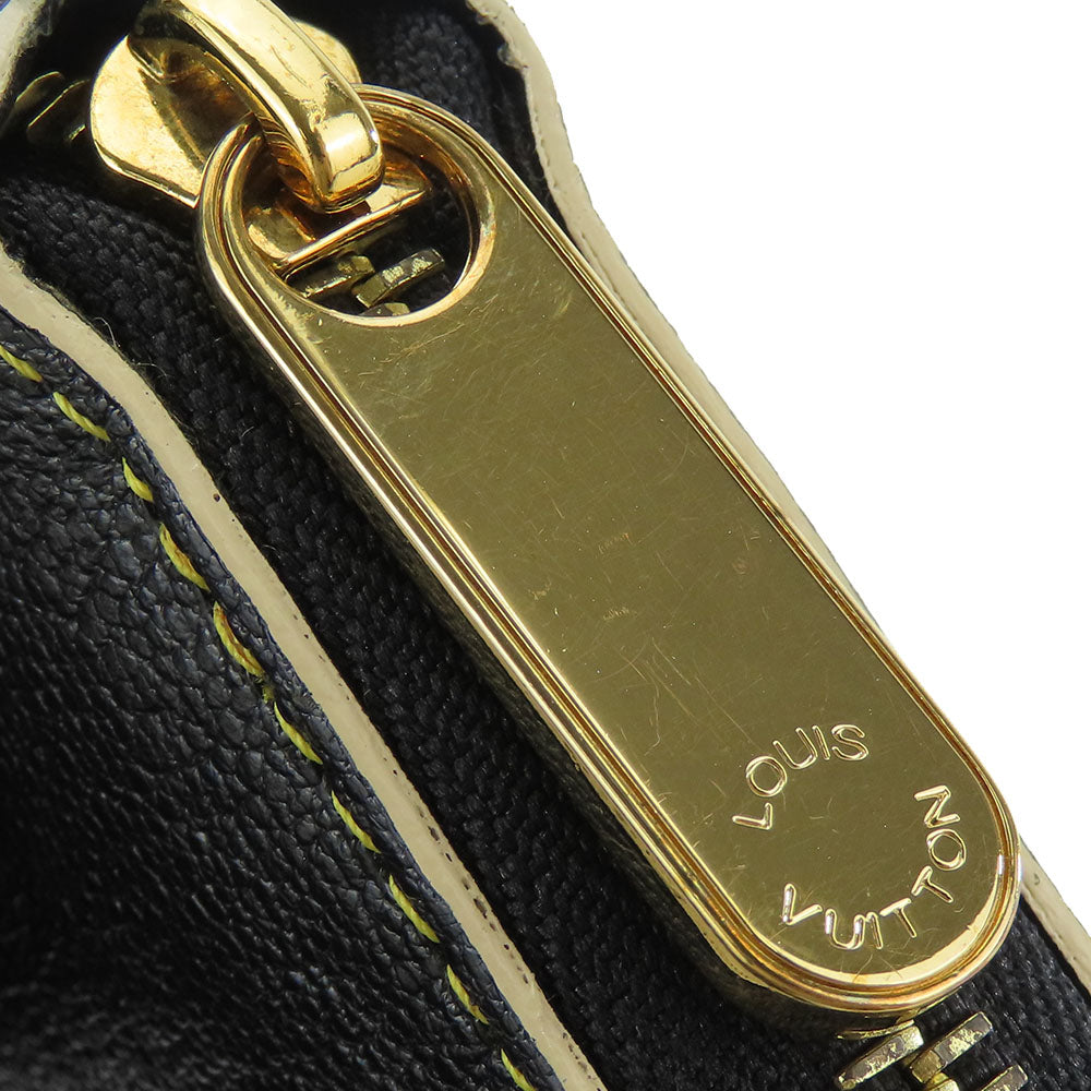 LOUIS VUITTON Long Wallet Purse M93029 leather black Suhari Zippy wallet Women Used Authentic