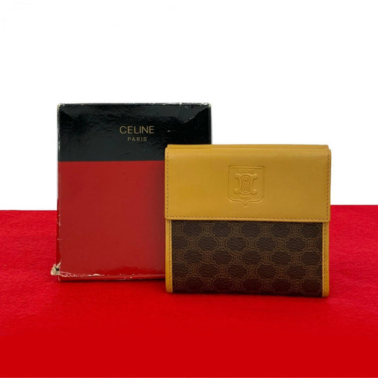 CELINE Bifold Wallet leather Brown