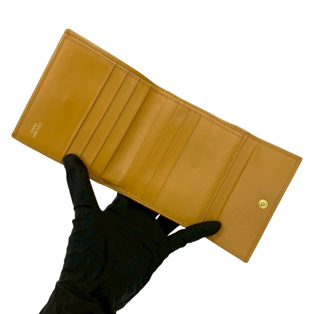 CELINE Bifold Wallet leather Brown