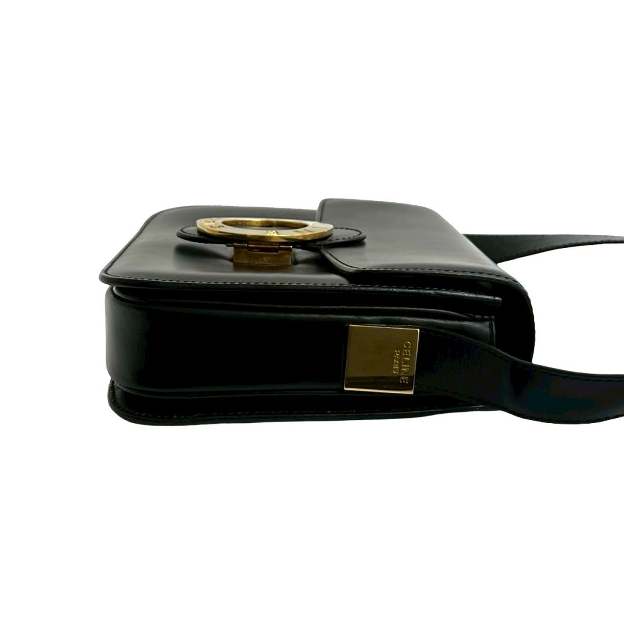 CELINE Shoulder Bag leather black
