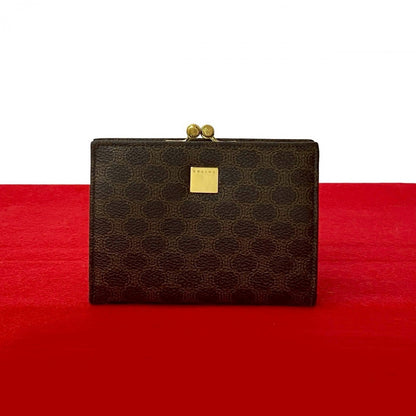 CELINE Coin case leather Brown