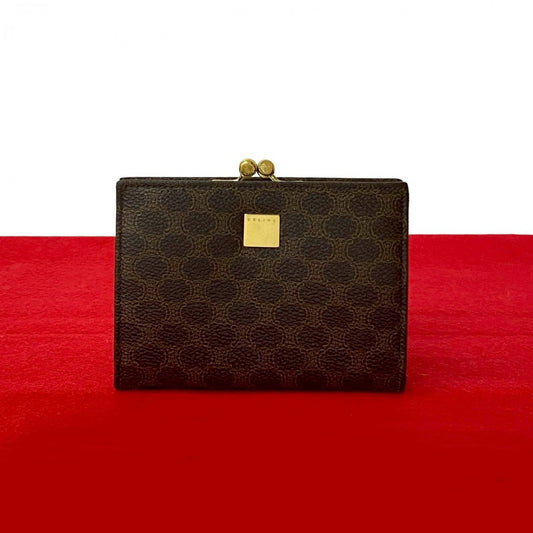 CELINE Coin case leather Brown