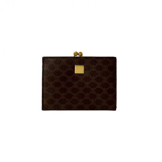 CELINE Coin case leather Brown