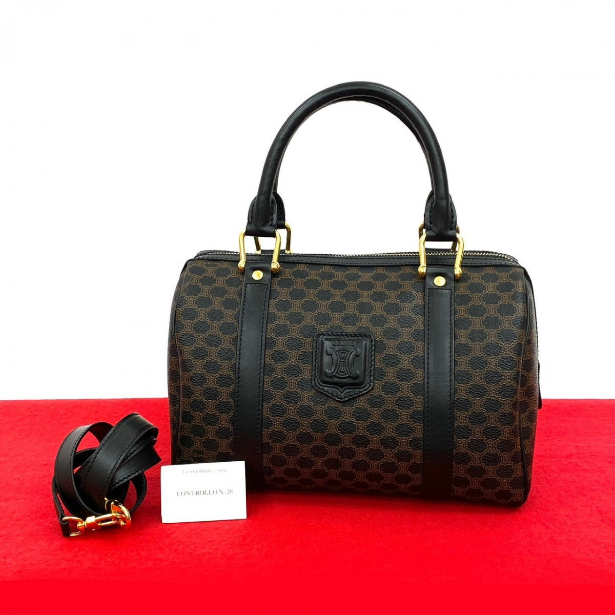 CELINE Shoulder Bag leather black