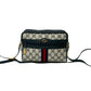 GUCCI Shoulder Bag leather Navy Sherry line