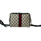 GUCCI Shoulder Bag leather Navy Sherry line