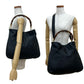 GUCCI Shoulder Bag leather black Bamboo