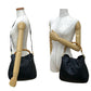 GUCCI Shoulder Bag leather black Bamboo