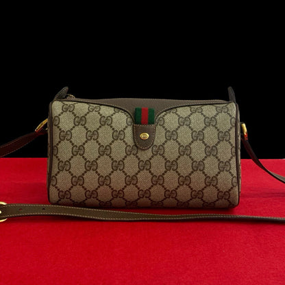 GUCCI Shoulder Bag leather Brown Sherry line