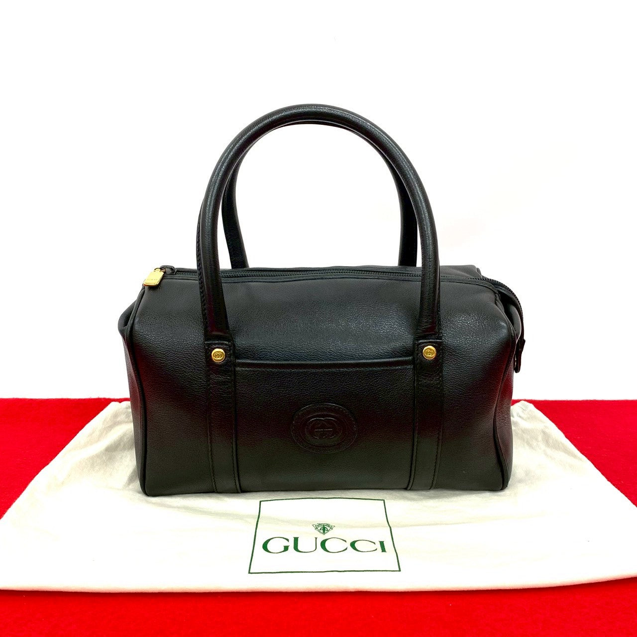 GUCCI Handbag leather black