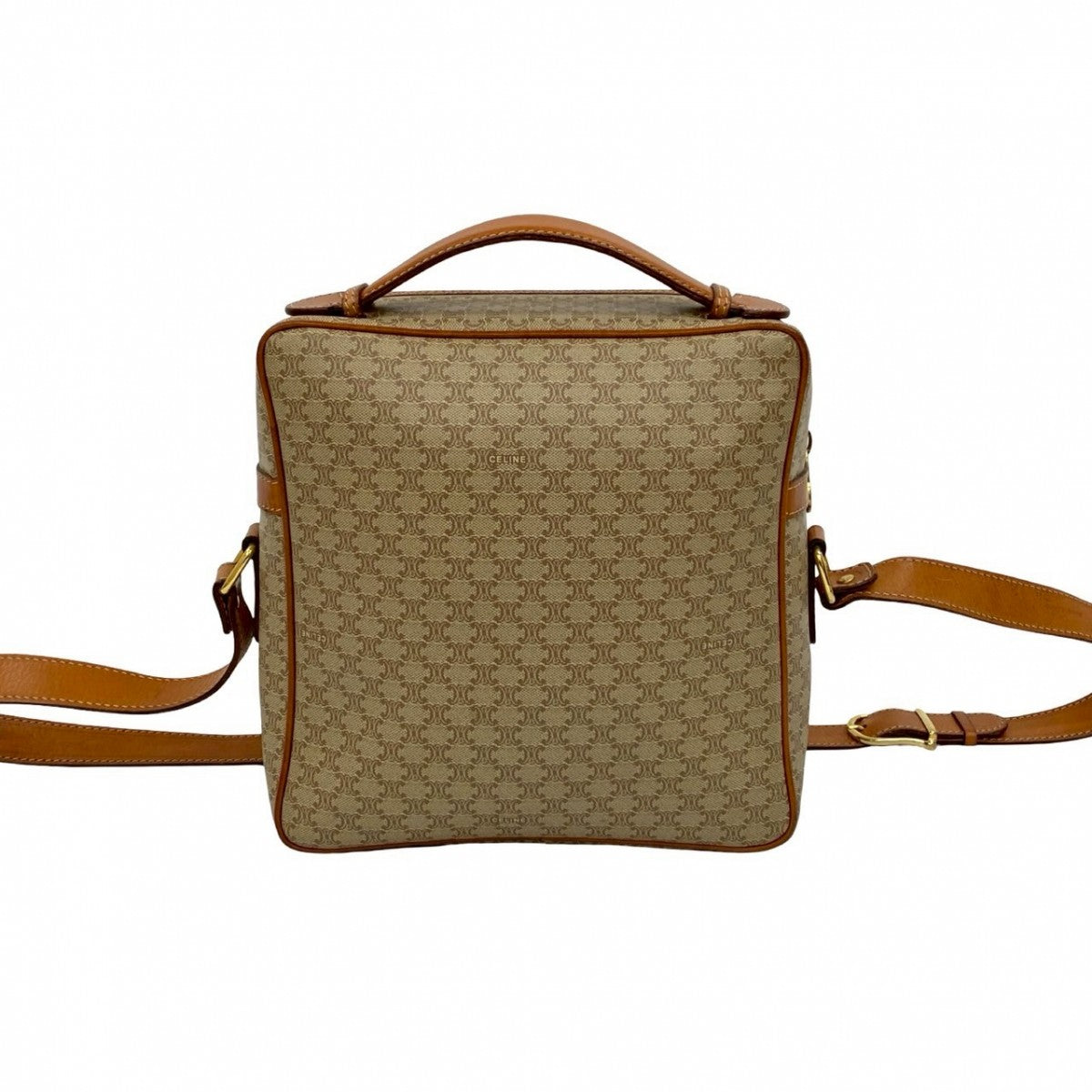 CELINE Shoulder Bag leather beige