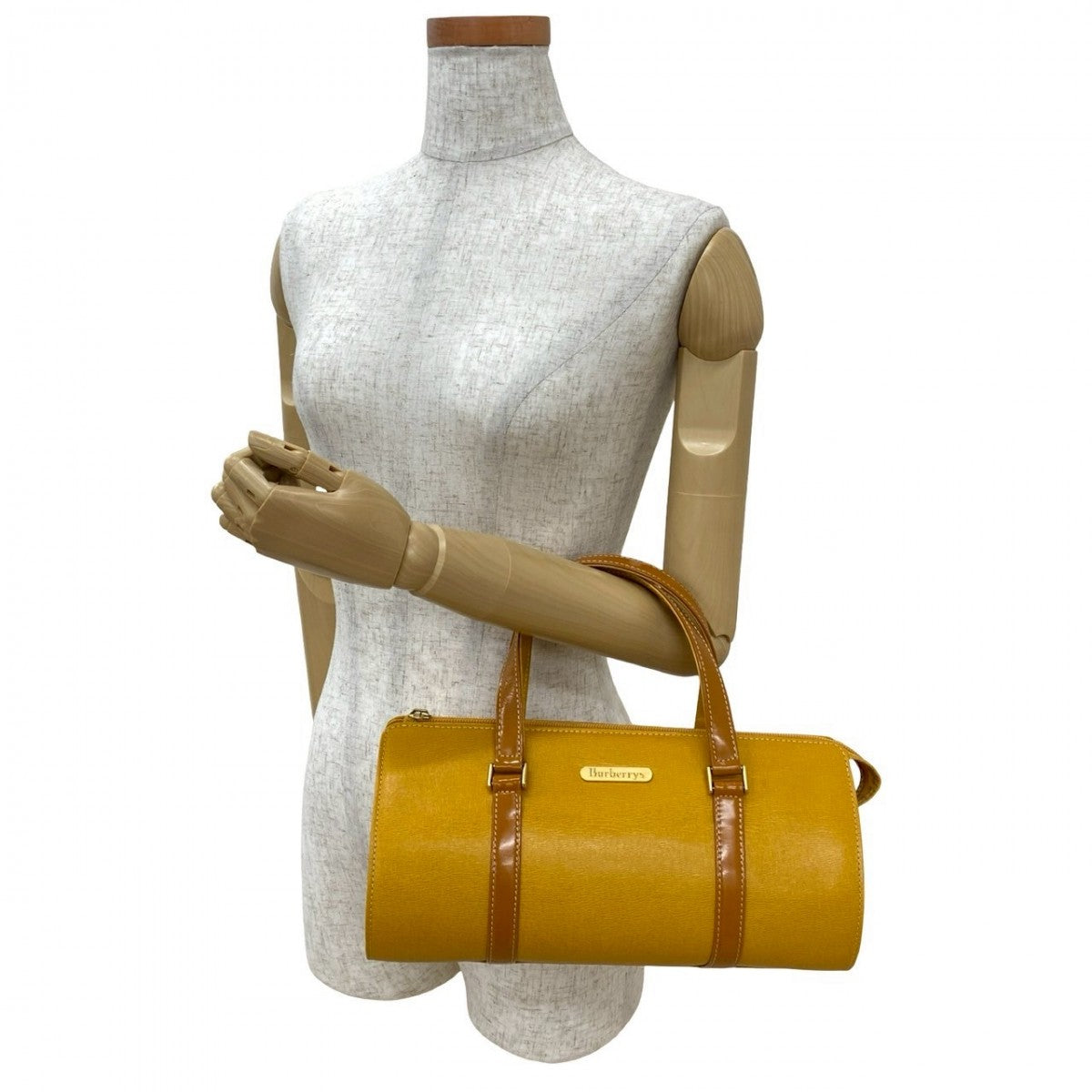 BURBERRY Handbag leather yellow