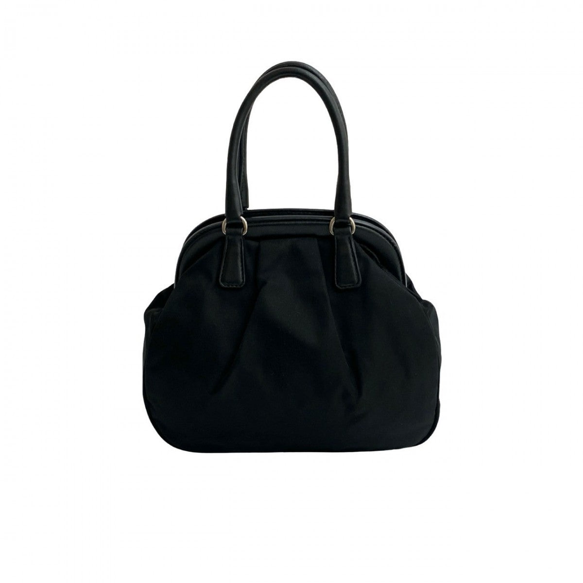 PRADA Handbag leather black Evening Bear