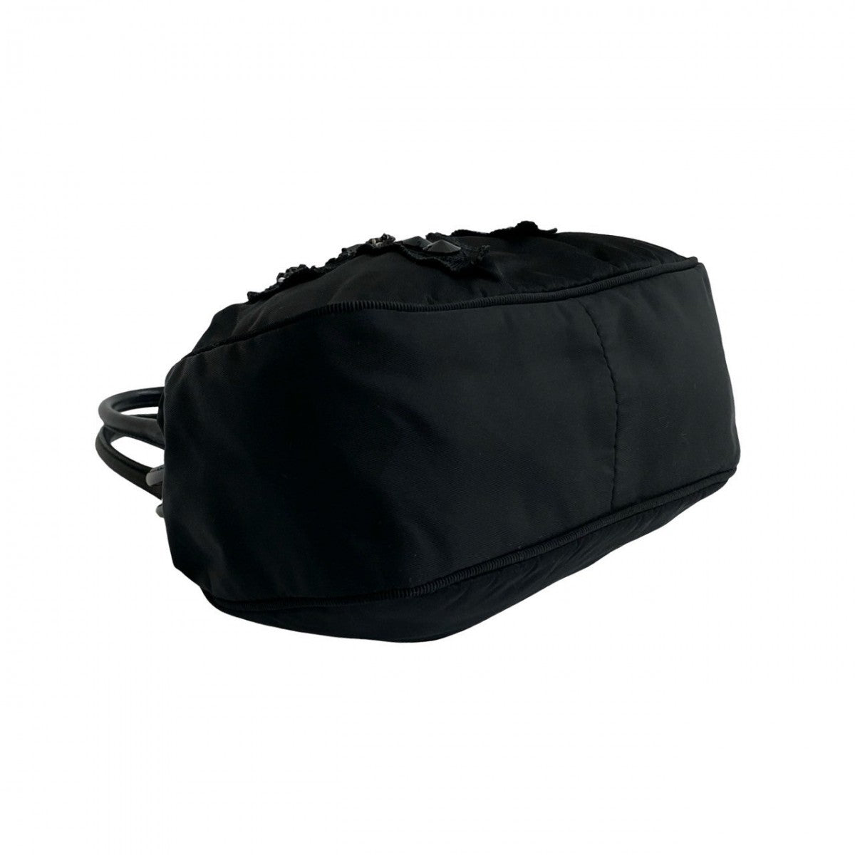 PRADA Handbag leather black Evening Bear