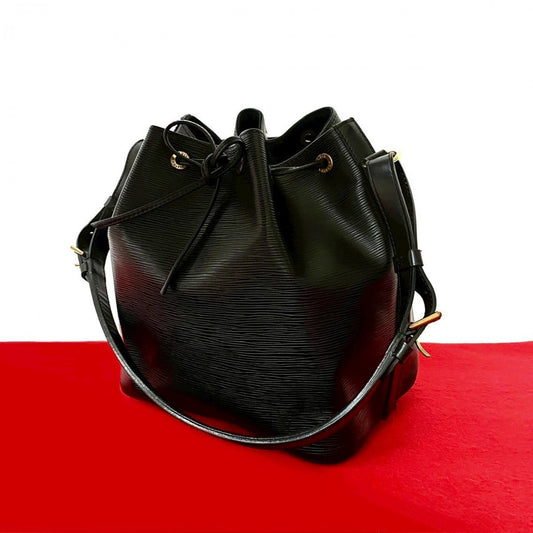 LOUIS VUITTON Shoulder Bag Epi Leather black Epi Petit Noe