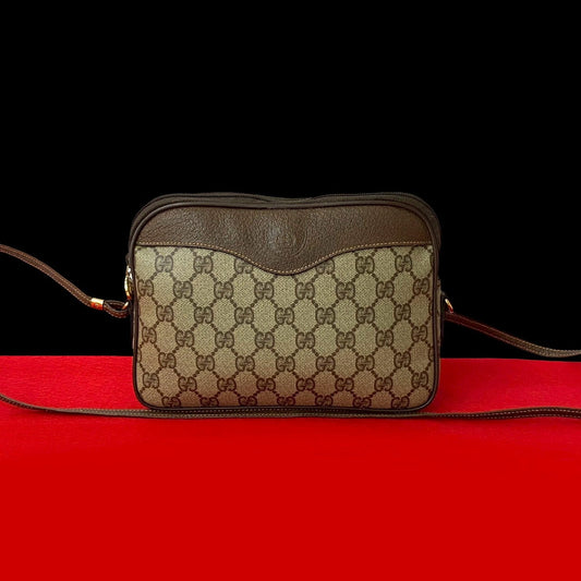 GUCCI Shoulder Bag leather Brown