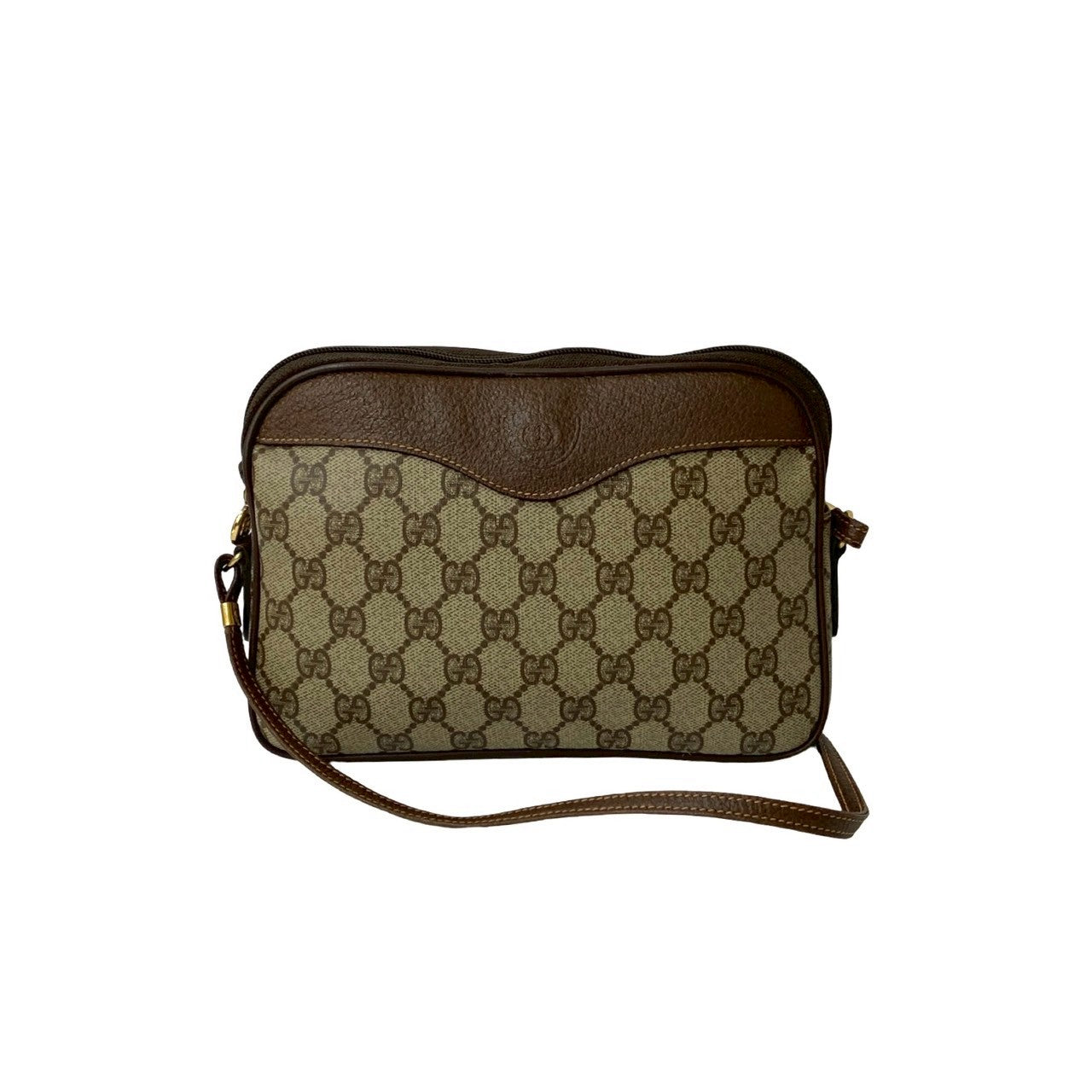 GUCCI Shoulder Bag leather Brown