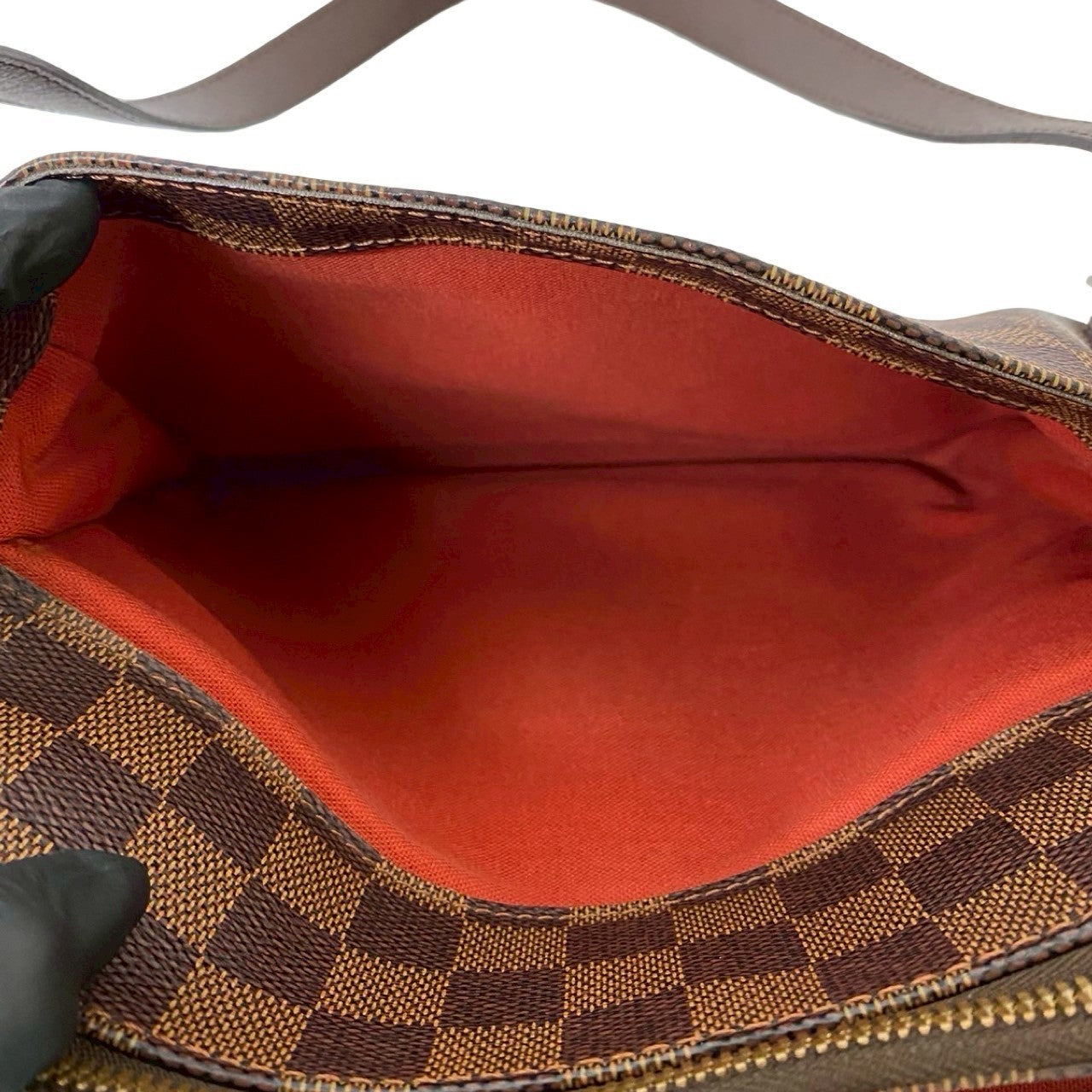LOUIS VUITTON Tote Bag leather Brown Damier Belem MM
