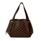 LOUIS VUITTON Tote Bag leather Brown Damier Belem MM