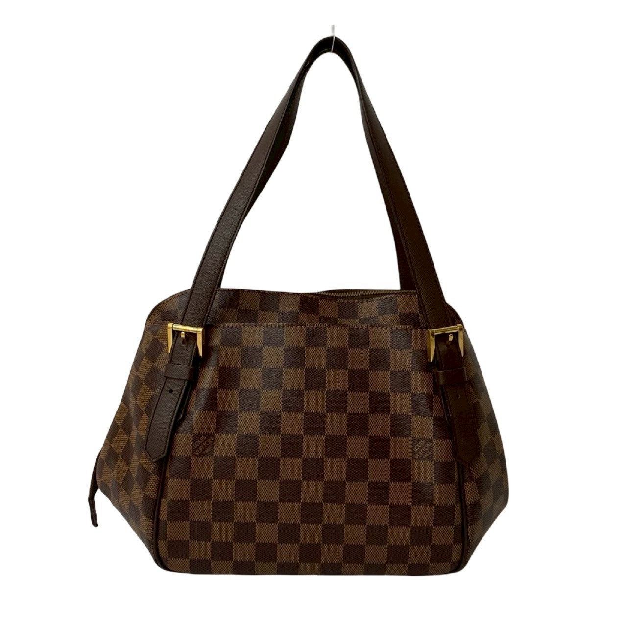 LOUIS VUITTON Tote Bag leather Brown Damier Belem MM