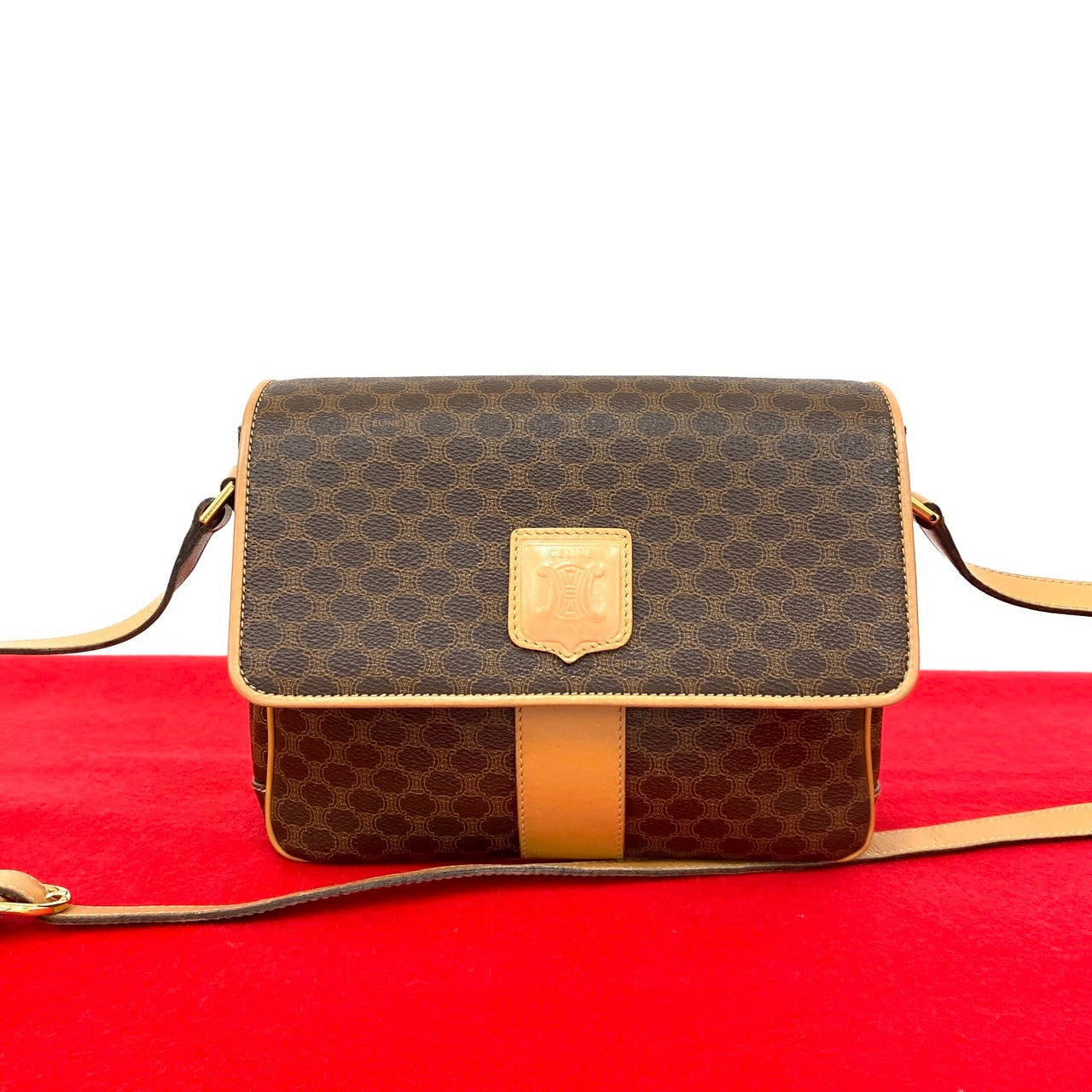 CELINE Shoulder Bag leather Brown