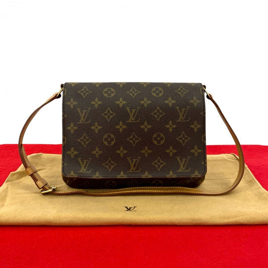 LOUIS VUITTON Shoulder Bag leather Brown Monogram Musette Tango