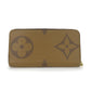 LOUIS VUITTON Long Wallet Purse M69353 monogram giant reverse Brown Zippy wallet Women Used Authentic
