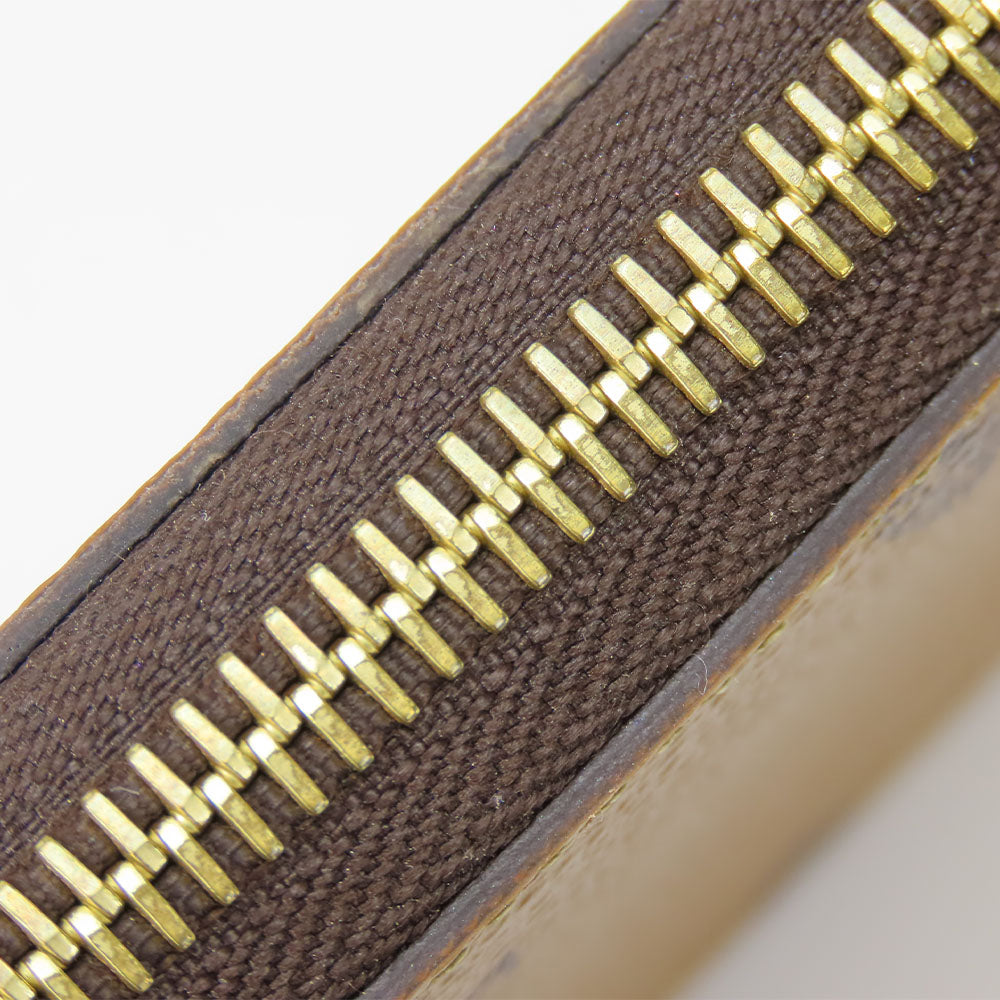 LOUIS VUITTON Long Wallet Purse M69353 monogram giant reverse Brown Zippy wallet Women Used Authentic