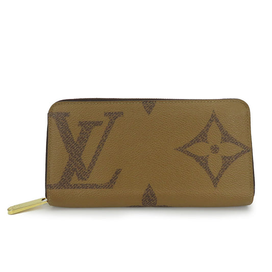 LOUIS VUITTON Long Wallet Purse M69353 Monogram Giant Reverse Brown Zippy wallet Women(Unisex) Used Authentic