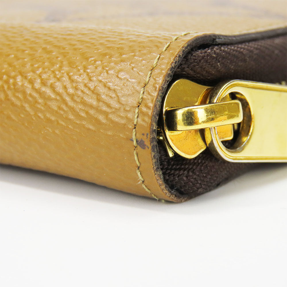 LOUIS VUITTON Long Wallet Purse M69353 Monogram Giant Reverse Brown Zippy wallet Women(Unisex) Used Authentic