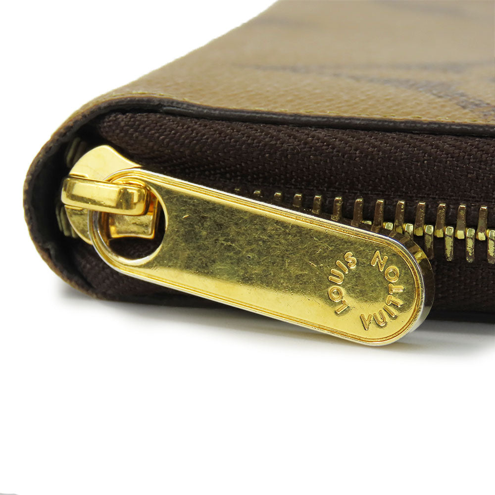 LOUIS VUITTON Long Wallet Purse M69353 Monogram Giant Reverse Brown Zippy wallet Women(Unisex) Used Authentic