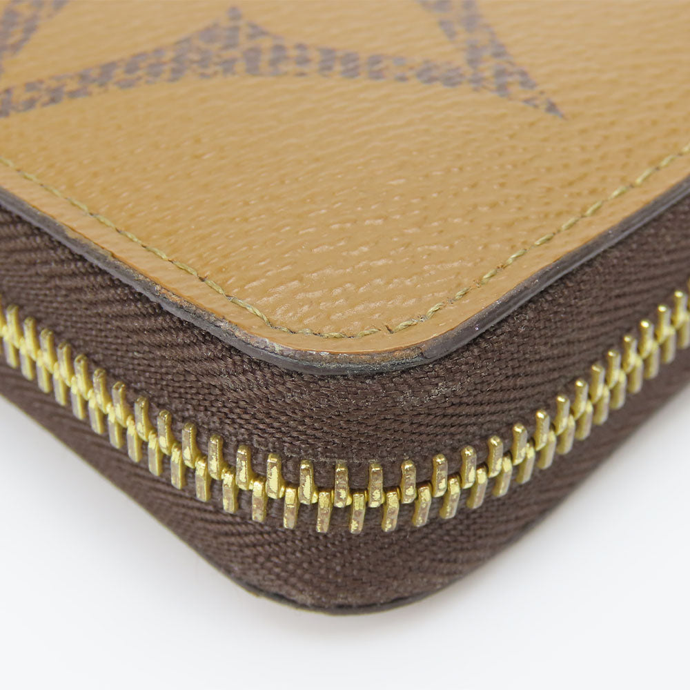 LOUIS VUITTON Long Wallet Purse M69353 Monogram Giant Reverse Brown Zippy wallet Women(Unisex) Used Authentic