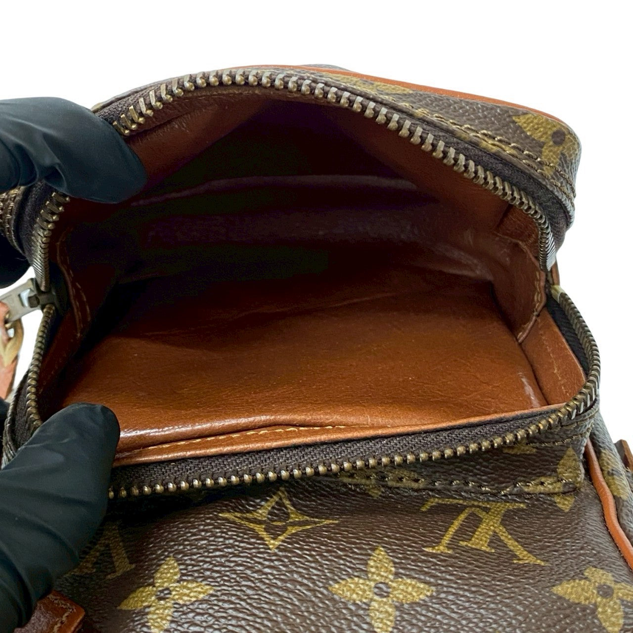 LOUIS VUITTON Shoulder Bag leather Brown Monogram Amazone