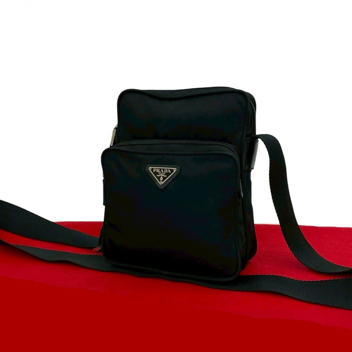 PRADA Shoulder Bag Nylon black